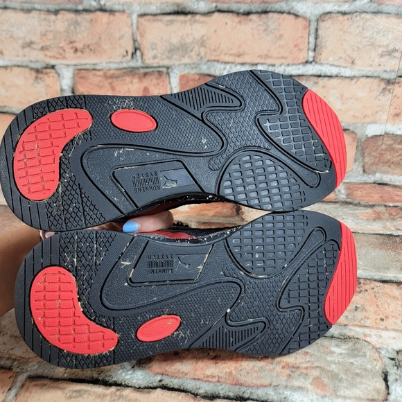 Puma RS Fast "APM" Black/Castlerock/ Red Sneakers Kids Size 5.5 - Picture 12 of 12